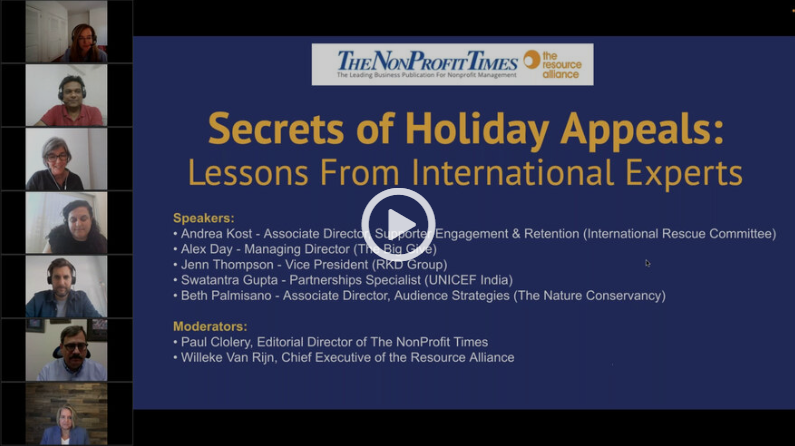 Webinar: Secrets of Holiday Appeals: Lessons From International Experts